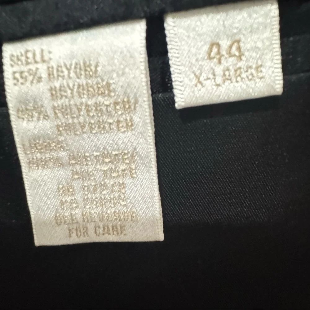 Perry Ellis Mens Blazer‎ Jacket Suit Coat Black 44 XL  Notched Single Breasted
